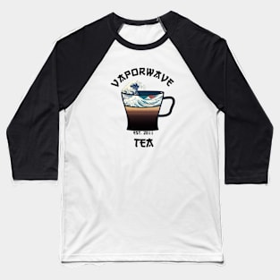 Vaporwave Aesthetic Great Wave Off Kanagawa Cafe Coffee Tea T-Shirt Baseball T-Shirt